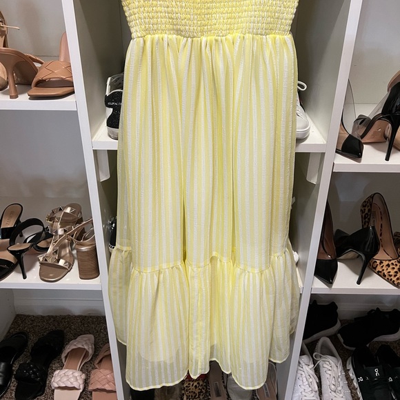 Aura Weekend Strolls Yellow Midi Dress Small - Picture 9 of 10